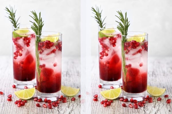 Pomegranate and Lime Refresher