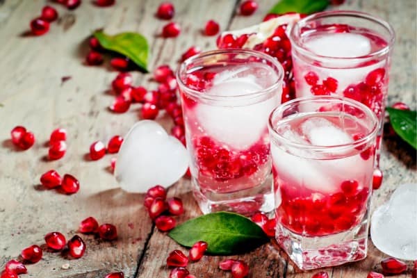 Pomegranate and Sparkling Water