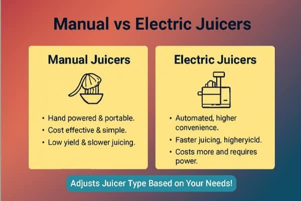 Manual vs electric juicer